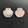 Collar de Cuentas Sueltas de Cerámica con Forma de Concha Grande Imán para Nevera Piezas de Cerámica Accesorios DIY Decoración del Hogar Souvenirs Culturales y Creativos