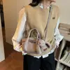 Bolso de Mano Estilo Coreano para Mujer 2026 Nuevo de Moda Tendencia Patrón de Lichi Bolso Cubo Versátil Bolso de Hombro Cruzado