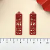 Surtido de 30 suministros de boda de bendición de fortuna roja estilo chino, colgante DIY, caja de dulces, llavero, accesorios de joyería