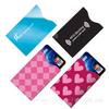 Porta tarjetas RFID antimagnético en stock, con protección de aluminio negro y antiescaneo, porta tarjetas RFID personalizado.