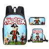 Mochila Escolar Estudiante Roblox Transfronteriza Estilo Coreano para Estudiantes de Primaria y Secundaria Mochila de Moda Trendy Estilo Ins Juego de Tres Piezas