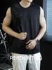 Chaleco Sin Mangas de Algodón con Diseño Jacquard Nagano, Enfriamiento, Secado Rápido, Amigable con la Piel para Hombre, Camiseta Tirantes de Hombro Ancho de Alta Elasticidad para Verano