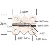 Bisagra de lingote de plata de níquel de 24 mm exterior 90 grados 2.4 cm bisagra de encaje de cartón 2.4 cm bisagra accesorios para caja de madera