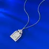 Cadena para Clavícula Mu Jing Jewelry Transmisión en Vivo del Nuevo Collar Castillo Puerta de la Felicidad de Plata S925, una Cadena Versátil y Elegante con un Toque de Alta Gama