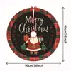 Saia de Árvore de Natal Transfronteiriça Novo Desenho Homem de Gengibre Impressão Digital Decorações de Natal Saia de Árvore Criativa Atacado