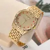 Versión Coreana de Relojes para Pareja Transfronterizos de Celebridad de Internet al por Mayor Caja de Aleación con Diamante Rojo Temperamento Relojes para Hombre y Mujer Moda Relojes de Cuarzo