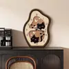 Relógio de Mesa Estilo Madeira Vintage, Relógio de Mesa, Relógio de Parede para Sala de Estar, Decoração de Relógio Retrô, Pendente de Parede de Nicho