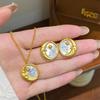 Moda Europea y Americana Exquisito Versátil Estrella Mar Luna Concha Colgante Collar En Realidad Ahora Cadena de Clavícula de Alta Gama