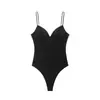 Mono sexy con tirante al cuello en forma de corazón, estilo europeo y americano, nueva moda de verano, ajustado, adelgazante, color liso, top sin mangas básico para mujer