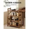 Expositor de prateleiras multi-camadas de bambu nano porta-chá novo estilo chinês de chão expositor de enfeites de folhas de chá pequeno armário de chá