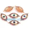 Accesorios de joyería europeos y americanos concha de abulón nácar circón incrustado ojo de diablo ojo maligno pulsera de mano