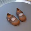 Zapatos para niños pequeños para niñas, zapatos de princesa, zapatos de vestir sencillos para niñas Otoño 2025, zapatos de cuero de suela blanda para niños de 1 a 3 años
