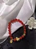 Pulsera Zodiaco Caballo 2026 para Hombres y Mujeres, Abalorios de Cinabrio de Alto Contenido, Amuleto Caballo del Zodiaco, Adorno de la Suerte, Accesorio de Mano Regalo