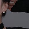 Hebilla de Oreja de Circonita Cuadrada Geométrica Estilo Pequeño Fragante Corea del Sur Estilo Estrella Elegante Pendientes Cuadrados Huecos Cuadrados de Azúcar Tendencia