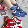 Calcetines Navideños Originales 2026 Nuevos Calcetines de Algodón Peinado de Media Caña para Mujer Calcetines con Temática Navideña Calcetines de Algodón Otoño Invierno Regalo de Navidad