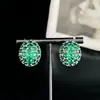 Brincos Novos de Segunda Mão, Estilo Palácio Vintage, Luxuosos, Cravejados com Diamantes, Brincos de Luxo Leve de Alta Qualidade para Mulheres