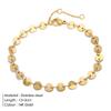 Europeo y Americano Transfronterizo Acero Inoxidable Chapado en Oro 4MM Cadena de Obleas Acero Titanio Redondo Marca Simple Cadena Sola DIY Accesorios para Pulsera