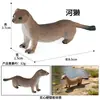 Juguete de Modelo de Animal Salvaje Sólido de Simulación para Niños Elefante Hiena Buey Almizclero Ardilla Tritón Salamandra Topo Adornos Cognitivos