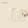 Camiseta de Otoño para Niña 2026 Nueva Moda Manga Larga para Niños, Estilo Primavera y Otoño, Ropa Cómoda Estilo Coreano para Bebés Niñas