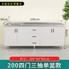 Gabinetes de Cocina, Lavabos Domésticos de Acero Inoxidable, Gabinetes para Estufa, Gabinetes de Almacenamiento de Ensamblaje Sencillo, Gabinetes Integrados de Madera Maciza para Alquiler