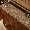 Alfombrilla protectora para encimera de mueble de TV retro americano, mantel impermeable y a prueba de aceite para aparador, mueble de entrada, alféizar de ventana, zapatero, mantel individual