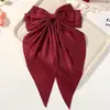 Acessórios de Cabelo com Laço Fita de Venda Quente Transfronteiriça Presilha de Cabelo de Fita de Cetim Tecido Liso Presilha de Cabelo Infantil 1503