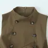 Comércio Exterior 2025 Outono Nova Moda Europeia e Americana Feminina Atacado Colete Sem Manga Blusa de Botão 3067146