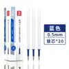 Recarga para Bolígrafo de Gel Retráctil Borrable Deli Gt164 Punta de Bala 0.5 Bolígrafo para Firmar Cristal Negro Azul Venta al por Mayor