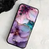 Capa Criativa para Celular Samsung S25Ultra A90 Flores Roxas S26Plus Capa Protetora Adequada S24 Casca Macia TPU