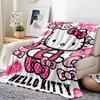 Sinceramente Manta de Franela para el Hogar Estilo Bestia Sanrio Hello Kitty Manta para Sofá Manta para Siesta en la Oficina
