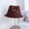 Nuevo Sombrero de Pescador de Moda con Borde Enrollado y Orejas de Gato Lindas para Mujer, Versátil, Casual, Cálido, a Prueba de Frío, Sombrero de Cubo de Moda