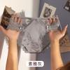 Deseo Puro Encaje Francés Translúcido Panties con Lazo Ropa Interior para Mujer de Alta Elasticidad a Cuadros Sexy Entrepierna de Algodón Puro Calzones para Mujer