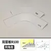 Canaleta de luz inclinada con forma de arco tan fina como el ala de una cigarra techo suspendido canaleta de luz reflectante techo con patrón sinuoso perfil de aluminio de techo luz lineal para lavado de paredes