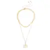 Collar con Colgante de Cruz de Aleación Simple Moda Joyería Transfronteriza Europea y Americana Lujo Ligero Nicho Versátil Diseño Clavícula