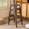 Banqueta de Jantar de Nogueira Preta Norte-Americana Banqueta para Trocar Sapatos de Madeira Maciça para Casa Banqueta Selim Sala de Estar Moderna Simples Banqueta Pequena Banqueta para Maquiagem