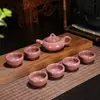 Venta al por mayor Juego de Té Kung Fu Colorido Ice Crack Taza de Pez de Cerámica Tetera Creativa Regalo para Actividad Empresarial Impresión