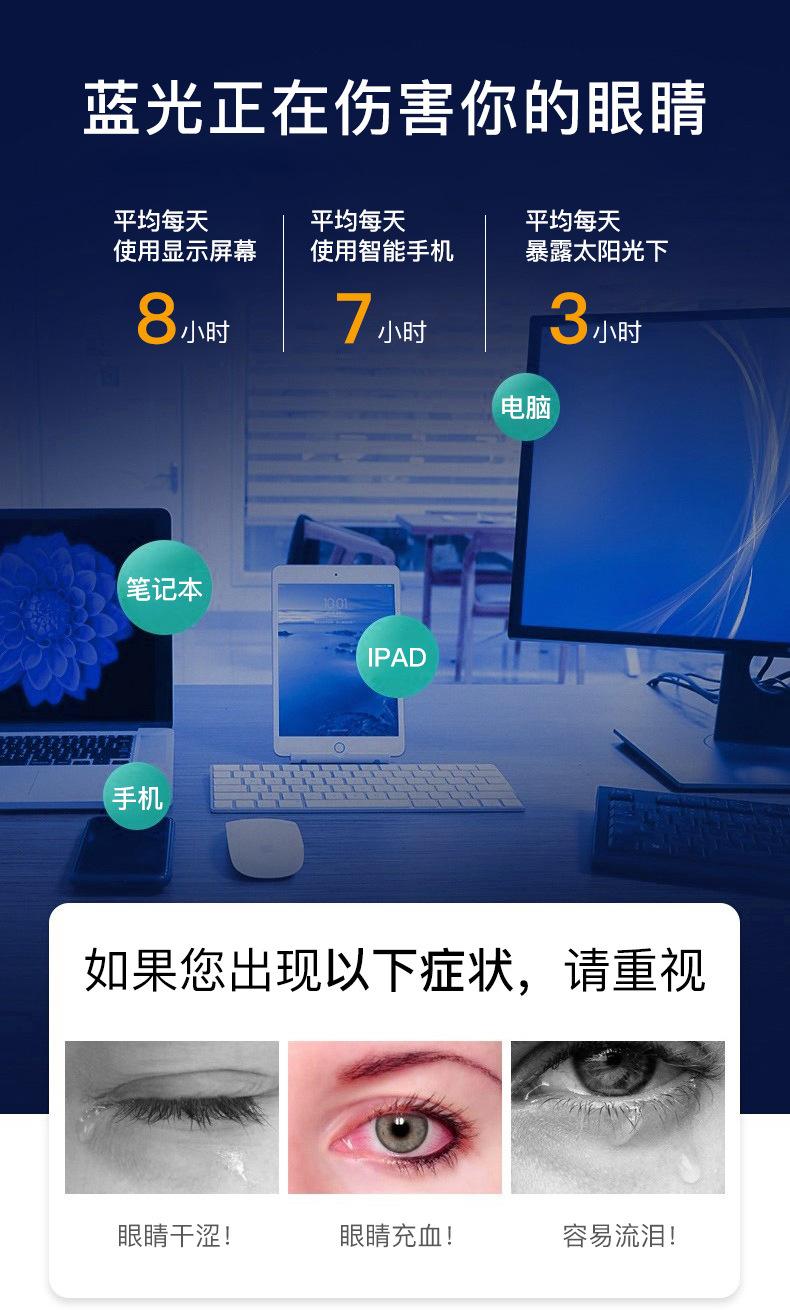 蓝光眼镜 平光镜 眼镜 素颜