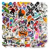 Nuevo Set de Pegatinas Creativas de Cultura de Patineta Estilo Urbano de 56 Piezas, Calavera Graffiti Genial de Moda, Set de Materiales de Decoración Personalizada Transfronteriza