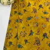Danza de Mariposas Seda Sombra Hilo de Nube Fragante Tela Estampada Floral Estilo Chino Vestido Cheongsam para Personas de Mediana Edad y Mayores Ropa Estampado