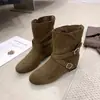 Botas Western Estilo Retro Páramo Tacón Oculto para Mujer 2026 Otoño Nuevas Caña Corta Adelgazantes Botas Martin Botas de Moda Botas Cortas