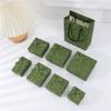Caja de embalaje para collar de moda en stock, joyero verde matcha, joyero con lazo y cubierta de cielo y tierra, caja para anillos, venta al por mayor