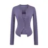 Conjunto de Cardigã Ligeiramente Transparente e Regata Estilo Desejo Puro, Estilo Primavera e Outono, Gola Redonda, Fechamento em Botões, Cardigã de Manga Longa, Regata Curta de Base para Mulheres