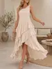 Vestido de Verão Europeu e Americano Novo Estilo com Laço de Pérola Costas Abertas Slim de Corte A para Mulheres, Vestido Curto Fashionable Hot Girl com Gola Halter
