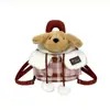 Mochila Pequeña de Muñeca Cachorro Cuadros Dibujos Animados Felpa Tapa Plegable Mini Mochila Ligera Bolsa de Viaje para Niñas