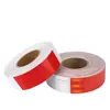 100 Piezas de Pegatinas Reflectantes Rojas y Blancas, Tiras Reflectantes para Bloqueo de Carretera, Barreras de Seguridad Reflectantes para Carretera, Obstáculos en la Carretera, Advertencia Luminosa Anticolisión