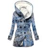 2023 novo trench coat feminino inverno espessado imitação cordeiro estilo europeu e americano costura flor cross-border venda quente encapuzado atacado
