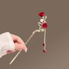 Pinza para el pelo de lirio flocado en la orquídea para mujer, nuevo clip para el pelo de placa de otoño e invierno, borla de flecos antigua, accesorio de pelo simple para ropa de Zhang Han