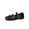 Zapatos Mary Jane de Lunares Estilo Francés para Mujer, Nuevo Modelo de Verano con Hebilla de Moño Zapatos de Ballet