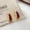 Pendientes de Goteo de Aceite Rojo Ancola Versátiles de Lujo Ligero de Alta Gama para Uso Diario Pendientes de Diseño Retro de Nicho para Mujer