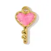 Amor europeo y americano moño llave diy titanio acero colgante femenino aceite cinco puntas estrella luna acero inoxidable joyería colgante